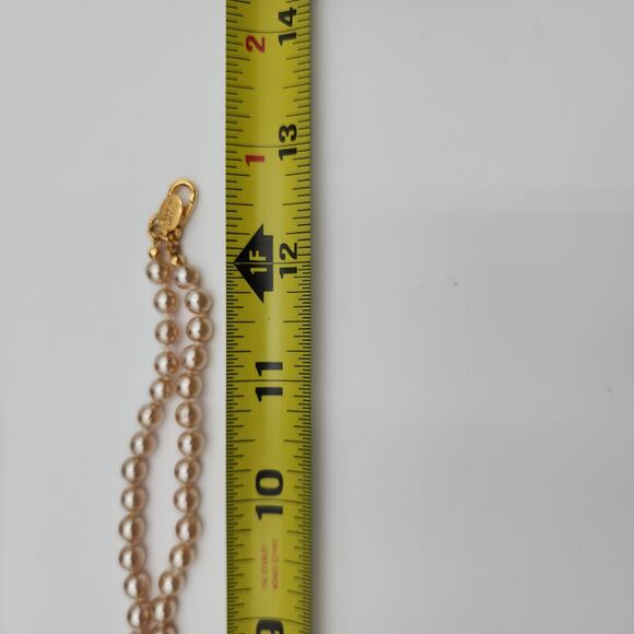 VTG Nolan Miller Glamour Collection Faux Pearl Necklace Rhinestone Enhancer - Picture 9 of 10